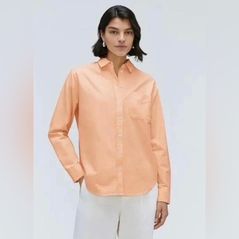 NEW NWT Everlane The Relaxed Oxford Button Down Shirt in Apricot Size 2 Cotton - Picture 1 of 5